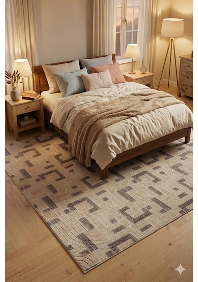 Modern Desen Baskılı Kaymaz Taban Elit Şık Dört Mevsim Yıkanabilir Halı Yolluk Oturma Salon Odası Vizon Vizon Modern Desen Baskılı Kaymaz Taban Elit Şık Dört Mevsim Yıkanabilir Halı Yolluk Oturma Salon Odası Vizon Vizon