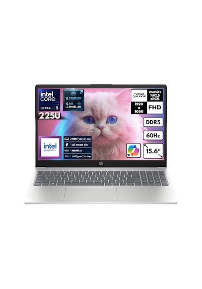 HP AI 15-FD2026NT D51E0EAHMF88 Ultra 5 225U 64 GB 2 TB SSD 15.6" W10H Dizüstü Bilgisayar