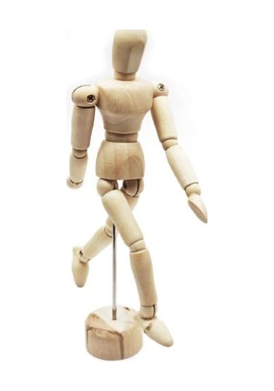 Artlantis Ahşap İnsan Modeli 20 Cm 1 Adet İnsan Figürlü Ahşap Model Manken Resim Ressam Eğitimi Tahta Adam Kukla