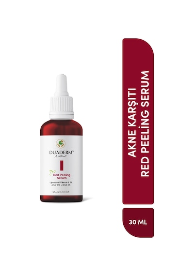 Akne Karşıtı, Onarıcı Red Peeling Serum Aha 10% + Bha %2+ Liposomal Vit E 1% 30 Ml