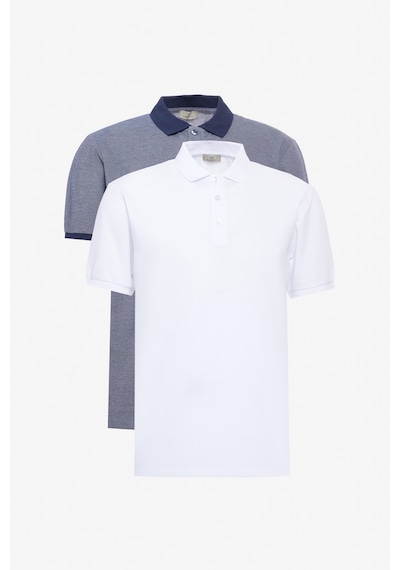 George Henry 2'Li Çekmeyen Pamuklu Kumaş Slim Fit Dar Kesim Kıvrılmaz Polo Yaka Tişört Paketi Beyaz-A.Lacivert Beyaz-Açık Lacivert George Henry 2'Li Çekmeyen Pamuklu Kumaş Slim Fit Dar Kesim Kıvrılmaz Polo Yaka Tişört Paketi Beyaz-A.Lacivert Beyaz-Açık Lacivert