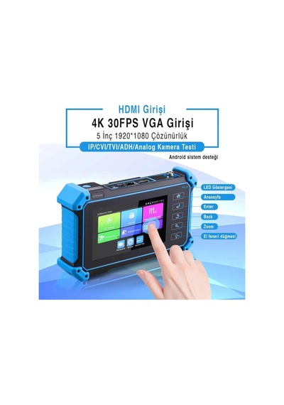 Novacom IPC5100 PLUS 5.4'' IP-HD-TVI-CVI-AHD CCTV Kamera Test Cihazı