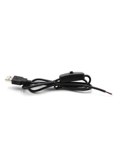Usb Type-a Açma Kapama Anahtarlı Güç Kablosu Siyah Usb On Off Switch Kablo 5v Led Arduino Raspberry