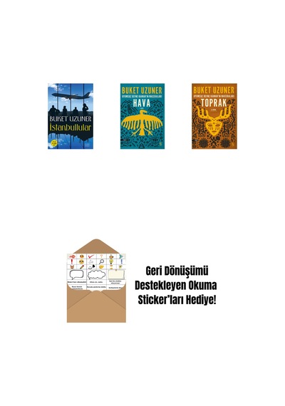 İstanbullular + Uyumsuz Defne Kaman'ın Maceraları - Hava + Uyumsuz Defne Kaman'ın Maceraları - Toprak + Okuma Sticker'ları