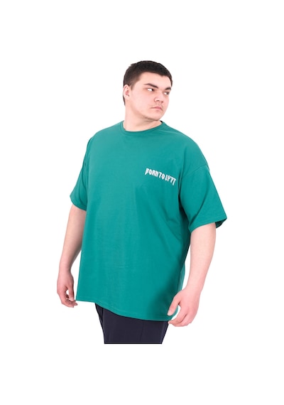 Mode Xl Büyük Beden Erkek T-shirt Bisiklet Yaka Born Tolyft U25029 Nefti Nefti