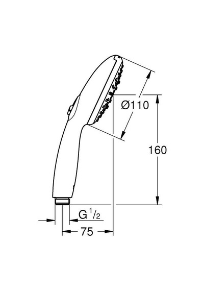 Grohe Tempesta 110 El Duşu, 3 Fonksiyonlu Krom, 28419003