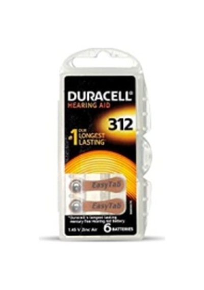 Duracell 312 İşitme Cihaz Kulak Pili 6 Parça Kutu