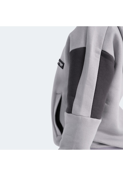 Slazenger  LAYNE Çocuk Kapüşonlu Cepli Gri  -  Siyah Sweatshirt