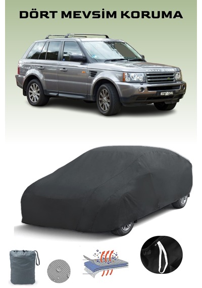 Siyah Land Rover Range Rover Sport 2005 - 2009 Araba Brandası, Oto Örtüsü, Araba Çadırı Siyah