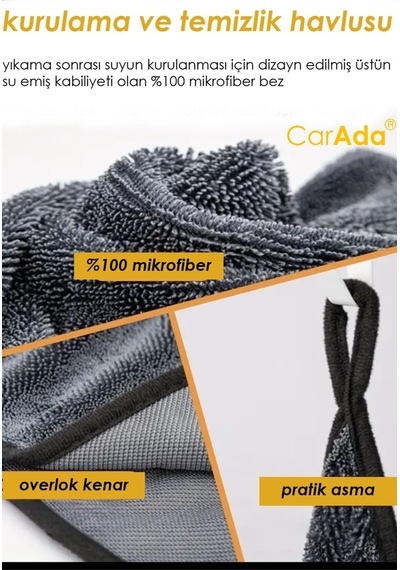 Profesyonel Mikrofiber Oto Kurulama Ve Temizlik Havlusu 50cmx70cm