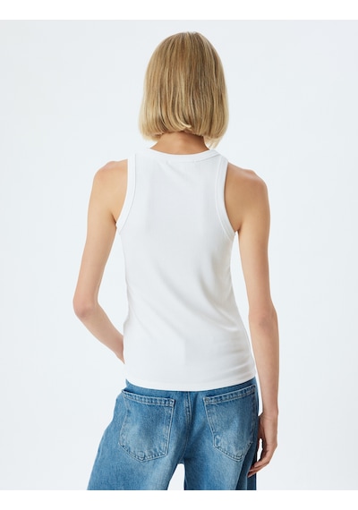 Koton Halter Yaka Atlet Modal Kumaş Dokulu Ada Çayı 4sak10969ek Açık Yeşil