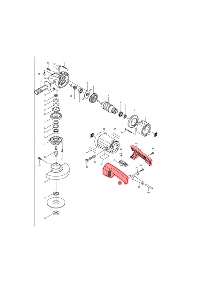 Makita 9059 Arka Sap Ürün Kodu 182842-5