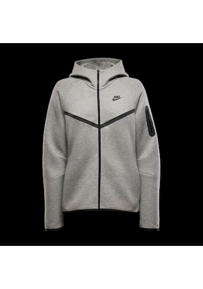 Nike Tech Fleece Windrunner Hoodie Gri Kadın Sweatshirt Hv6747-063