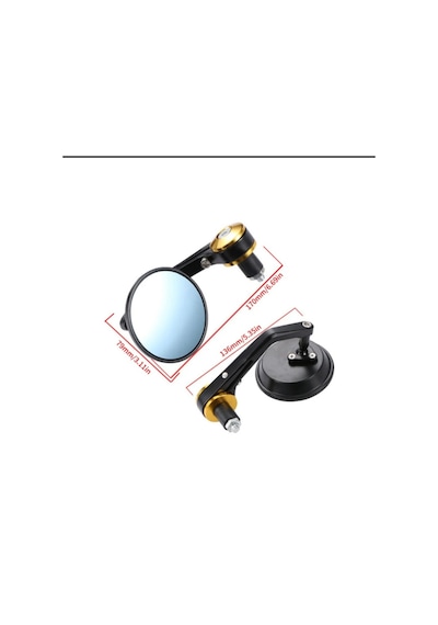 Motosıklet Gıdon Sonu Aynası Gold.cnc