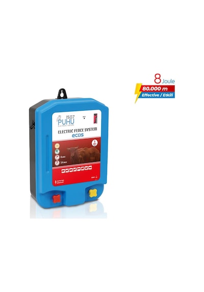 Puhu Ecos Eko Model Kuruluma Hazır Elektrikli Çit Sistemi 10 Dönümlük 8 Joule -2461