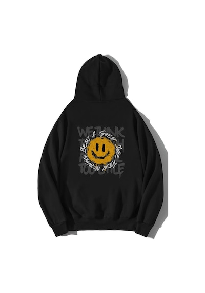 Brz Collection Unisex Oversize Nothing Beats Hoodie-siyah Siyah