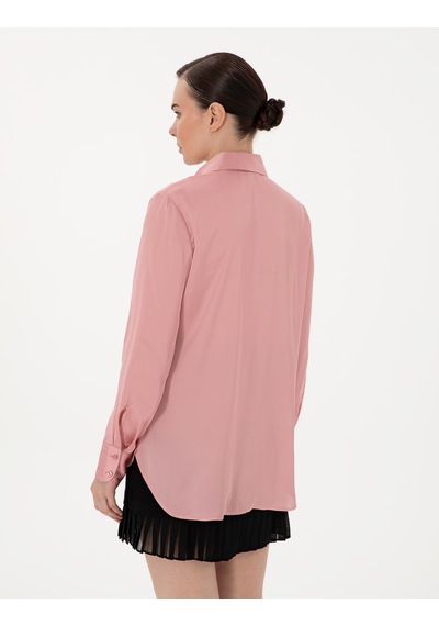 Pierre Cardin Kadın Pudra Gömlek Desenli 50313588-vr042 Pudra