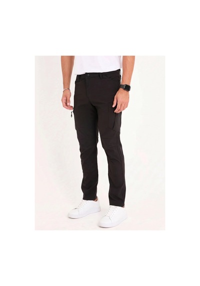 Outdo Erkek Taktik Pantolon Su İtici Likralı Yazlık Outdoor Esnek Rahat Dayanıklı Siyah Siyah