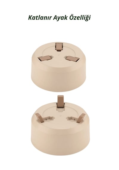 Nandy Home Tripot Model Saksı Seti 3'lü Gri