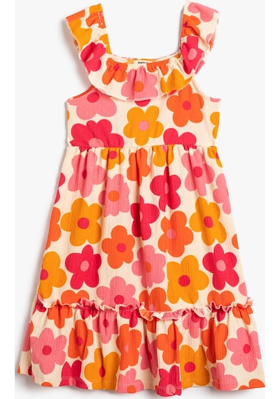 Koton Elbise Çiçekli Midi Boy Bol Kalıp Kolsuz Fırfırlı Düşük Omuz Pembe Desenli 3skg80062ak 3SKG80062AK2D7 Pembe Koton Elbise Çiçekli Midi Boy Bol Kalıp Kolsuz Fırfırlı Düşük Omuz Pembe Desenli 3skg80062ak 3SKG80062AK2D7 Pembe