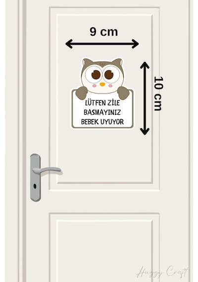 Lütfen Zile Basmayınız Sevimli Kuş Sticker Kapı Zili Etiketi Standart