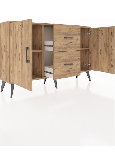 Arges Konsol 2 Raflı 2 Çekmeceli 2 Kapaklı 132x30x83 Çam-çam/çam Çam/çam Arges Konsol 2 Raflı 2 Çekmeceli 2 Kapaklı 132x30x83 Çam-çam/çam Çam/çam