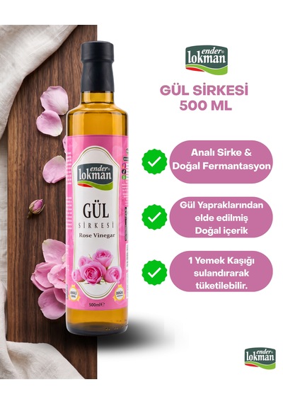 Gül Sirkesi 500ml Doğal Fremantasyon