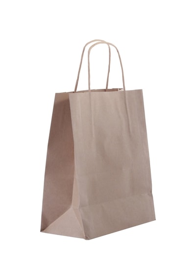 Büküm Saplı Kraft Kağıt Çanta 25'li 32x12x41