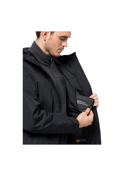 Jack Wolfskin Taubenberg 3ın1 Jacket Mont Siyah