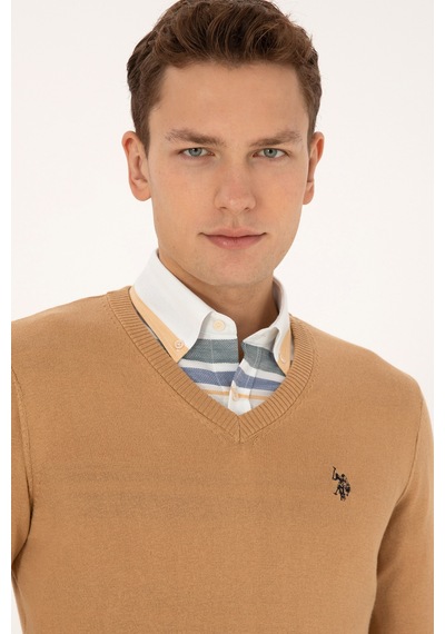 U.S. Polo Assn. U.s. Polo Assn. Erkek Camel Kazak /triko 50313662-vr015