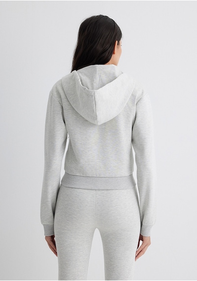 Mavi - Kapüşonlu Gri İnterlok Sweatshirt 1s10424-88467 Gri