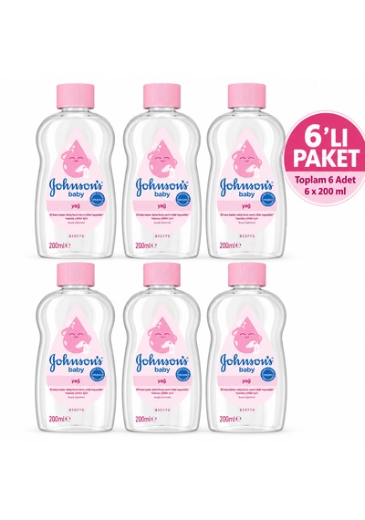 Johnson's Bebek Yağı Nemlendirici 200 Ml 6 Adet