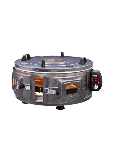 Gross Yuvarlak Davul Fırın Standart Ayarlanabilir Termostat 50 C-320 C 1300w - 53cm Alüminyum Teps