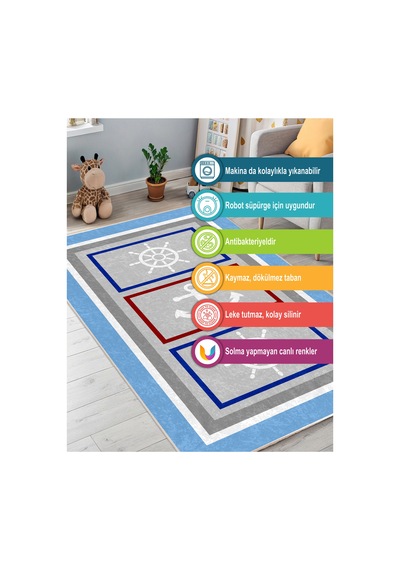 Dijital Baskılı Pamuk Tabanlı Çocuk Halısı Kaymaz, Yumuşak, Makinede Yıkanabilir Çok Renkli 795159958 Çok Renkli Dijital Baskılı Pamuk Tabanlı Çocuk Halısı Kaymaz, Yumuşak, Makinede Yıkanabilir Çok Renkli 795159958 Çok Renkli