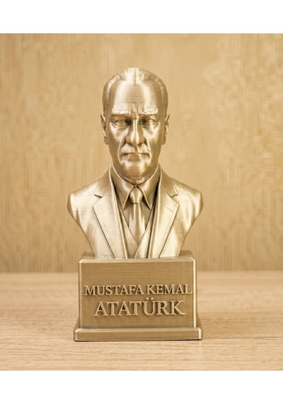 Sanat Ve Tarih İç İçe Dekoratif 15 Cm Mustafa Kemal Atatürk Büstü Masaüstü Hediyelik