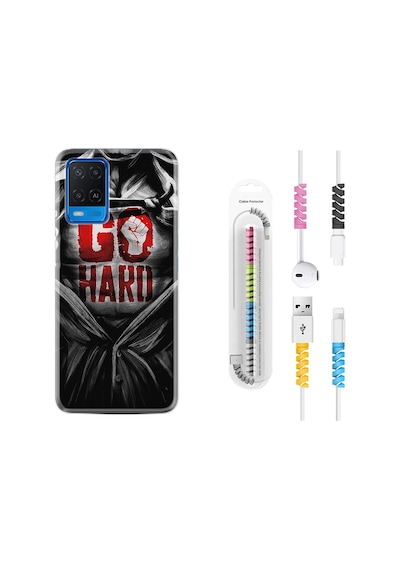 Oppo A54 Kılıf Kablo Koruyuculu Go Hard 1838