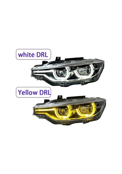 Autogp Bmw F30 Ön Far Lambası Ledi Lci Model Yellow Drl Halogen Uyumlu 2012 / 2018
