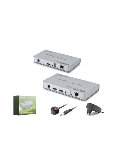 Hadron Hdx1424 Hdmı Kvm Ip Extender H.264 200 M Usb Ir Loop Out Gri