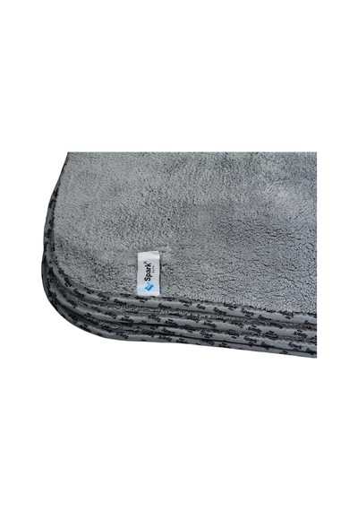 2316 Mikrofiber Peluş Oto Kurulama Ve Temizlik Bezi Büyük Boy 60x90 Cm. Gri