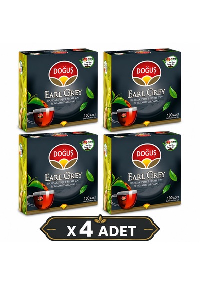 Doğuş Earl Grey Bardak Poşet Çay 200 G 100'lü X4 Adet