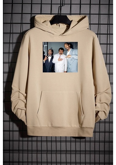 Uyguntarz Unisex Müslüm Baba Baskılı Sweatshirt Bej