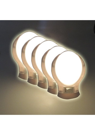 Ufo Led Gece Lambası 0,5W Tasarruflu Işıklı Fişli Düğmeli 5 Adet(535545742) Çok Renkli