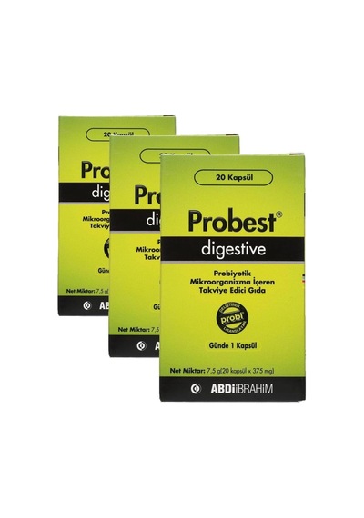 Digestive Probiyotik Mikroorganizma İçeren 20 Kapsül 3 Paketi