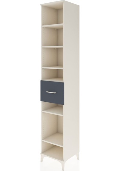 Hyperion Dolap 6 Raflı Tek Çekmeceli 44x44x243 Aytaşı-antrasit Aytaşı