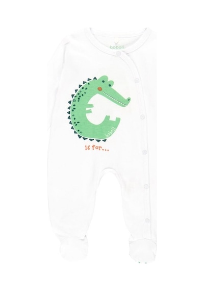 Bobolı Unisex Bebek Tulum Bo.112082 Ekru