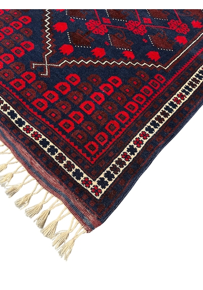El Dokuma Sıfır Yağcıbedir Halısı 81x133 Lacivert Kök Boya Halı Lacivert