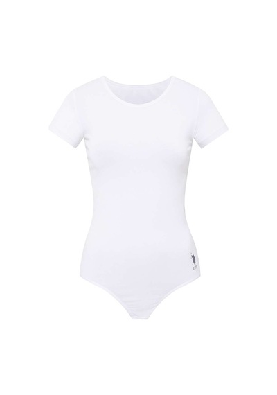 U.S. Polo Assn. Kadın Beyaz Kısa Kollu Çıtçıtlı Body 66286