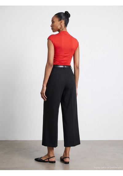 Dilvin 72783 Kemerli Culotte Pantolon Siyah