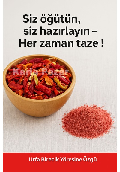 Doğranmış Kurutulmuş Alaca Biber 1kg Toz Biber Yapmak İçin Or