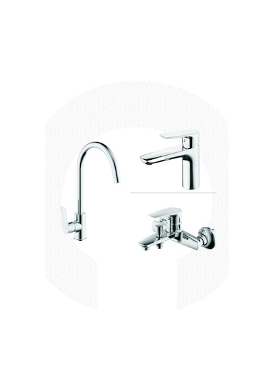 Creavit BTSO15258500SET Solo Lavabo Banyo Mutfak Armatürü Set Krom